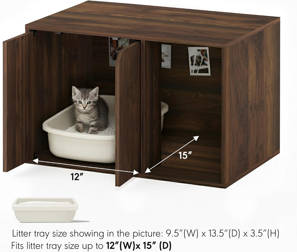 Peli Litter Box Enclosure, Small, Columbia Walnut