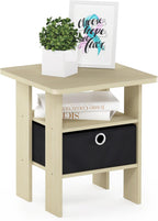 ANDREY Square Side Table, End Table, Night Stand, Steam Beech