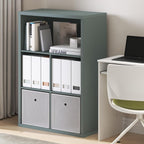 Cubicle 5-Cube Book Shelf, Cube Storage Organizer, Light Sage