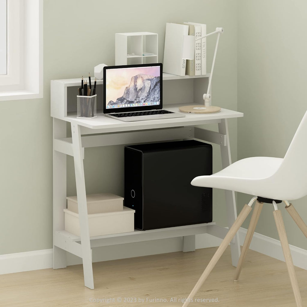 Simplistic A Frame Computer Desk, Regular, White