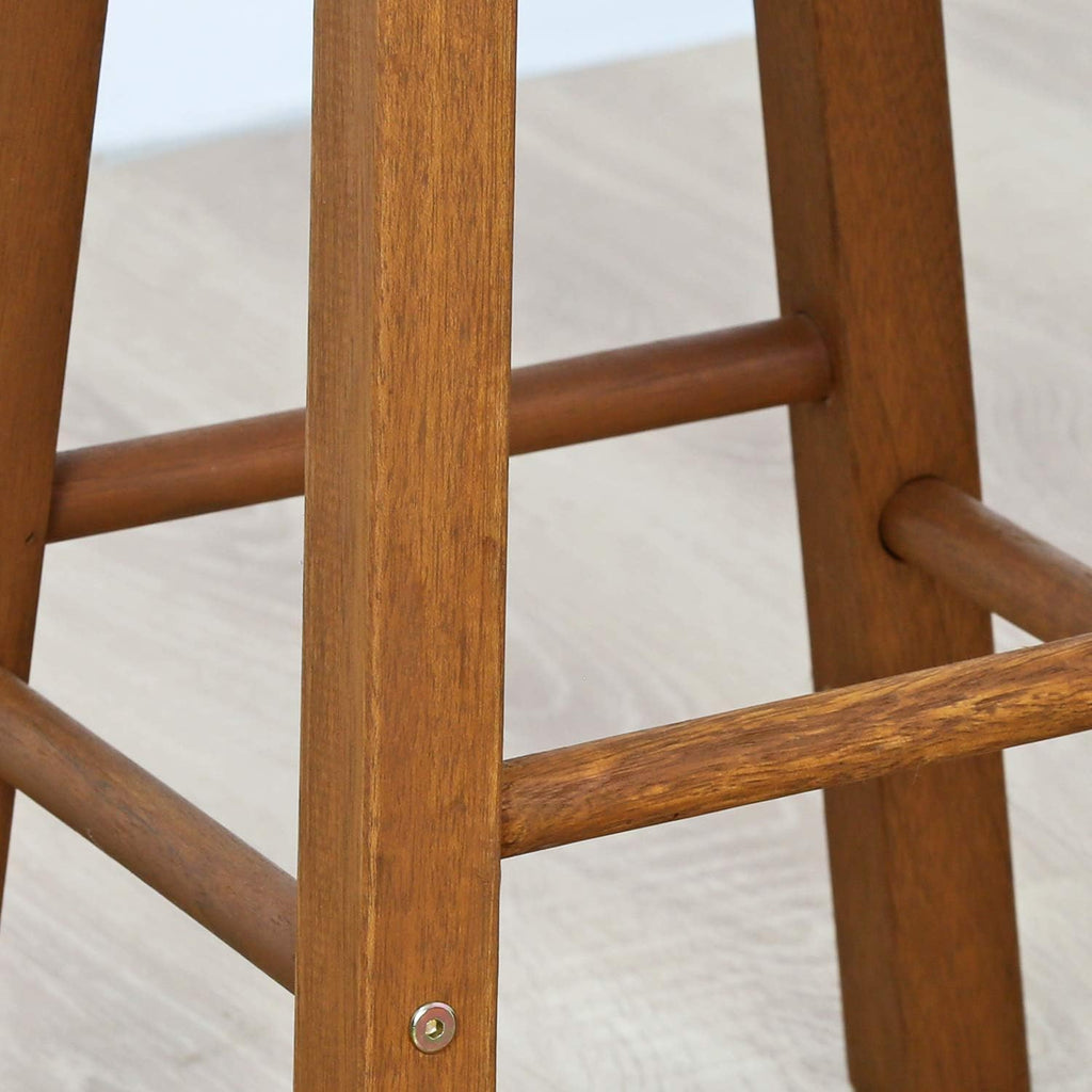 TIOMAN Set of 2 Outdoor Barstool, 23.8" Tall, Natural
