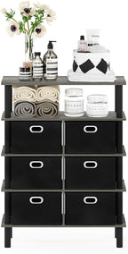 Frans Turn-N-Tube Console Table, French Oak Grey/Black/Black