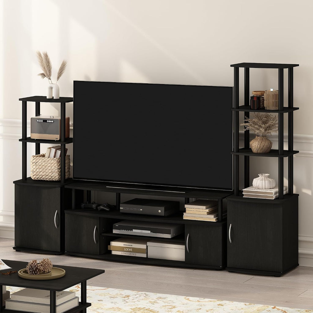 JAYA Large Entertainment Stand for TV Up to 55 Inch, Blackwood