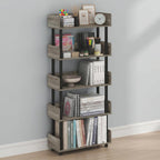 Turn-N-Tube Book Shelf, 5-Tier Bookshelf, Bookcases, French Oak