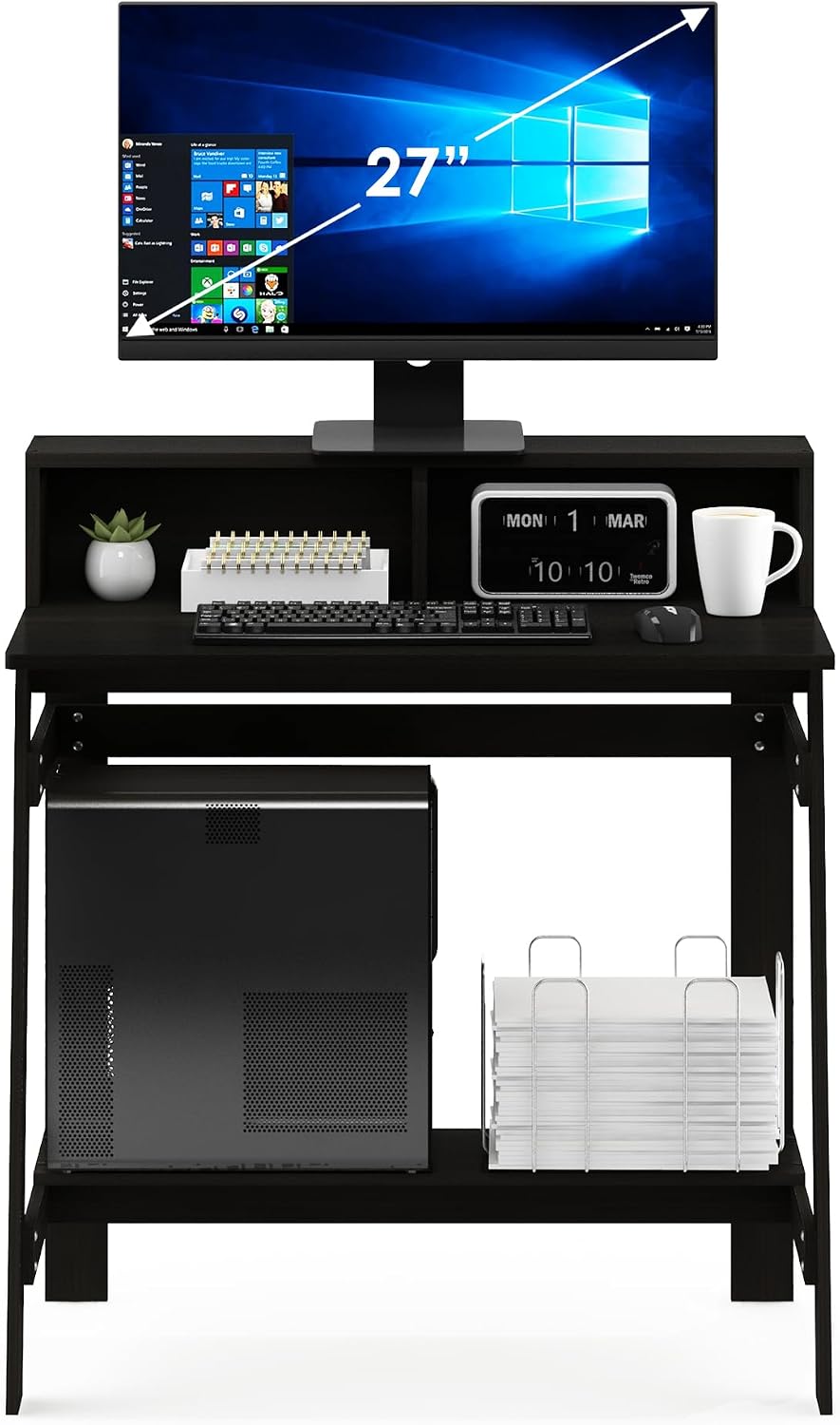 Simplistic a Frame Computer Desk, Espresso