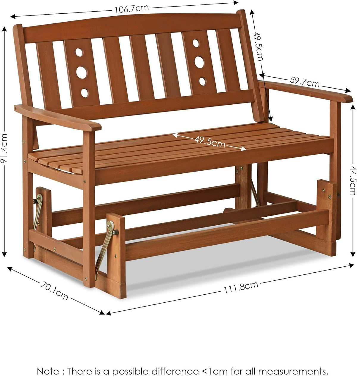 FG17485 Outdoor Hardwood New Mexico Glider