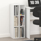 Fulda Book Shelf Set of 2, 3-Tier Narrow Bookshelf, 6" W, White