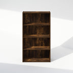 Simple Book Shelf, 4-Tier Bookshelf, Bookcase with Open Shelf, 9.4 x 23.6 x 41.7, for Living Room, Bedroom, Home Office, Amber Pine