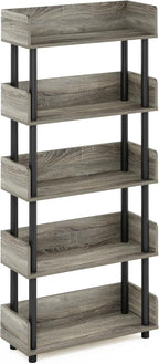 Turn-N-Tube Book Shelf, 5-Tier Bookshelf, Bookcases, French Oak