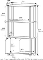 Go Green 4-Tier Storage Shelves, Book Shelf, French Oak