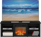CLASSIC 3-Tier Fireplace TV Stand for TV up to 70 Inch, Americano