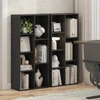 LUDER Set of 2 Book Shelf, 7-Cube, Blackwood