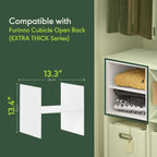 Cubicle Cube Insert, H-Shelf Cube Organizer, Fits into Extra Thick Cubes, for Organizers and Storage, White (Does not fit IKEA Kallax Shelving)