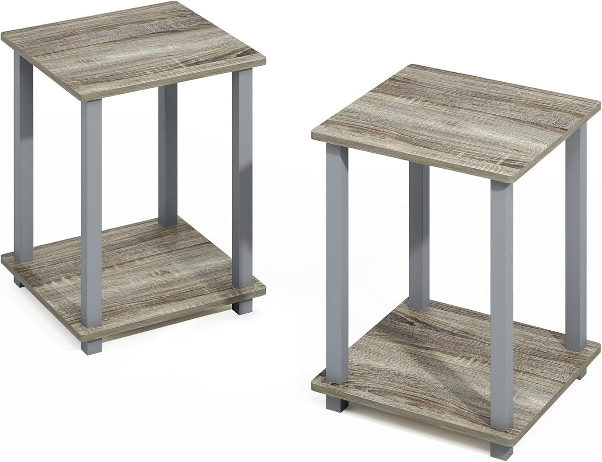 Turn-N-Tube 2-Pack Toolless 2-Tier Book Shelf, French Oak