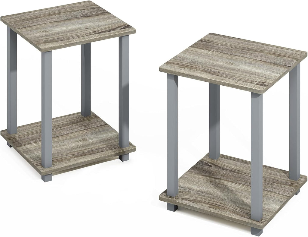 Turn-N-Tube 2-Pack Toolless 2-Tier Book Shelf, French Oak