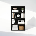 Simple Book Shelf, 4-Tier Bookshelf, Bookcase with Open Shelf, 9.4 x 23.6 x 41.7, for Living Room, Bedroom, Home Office, Espresso