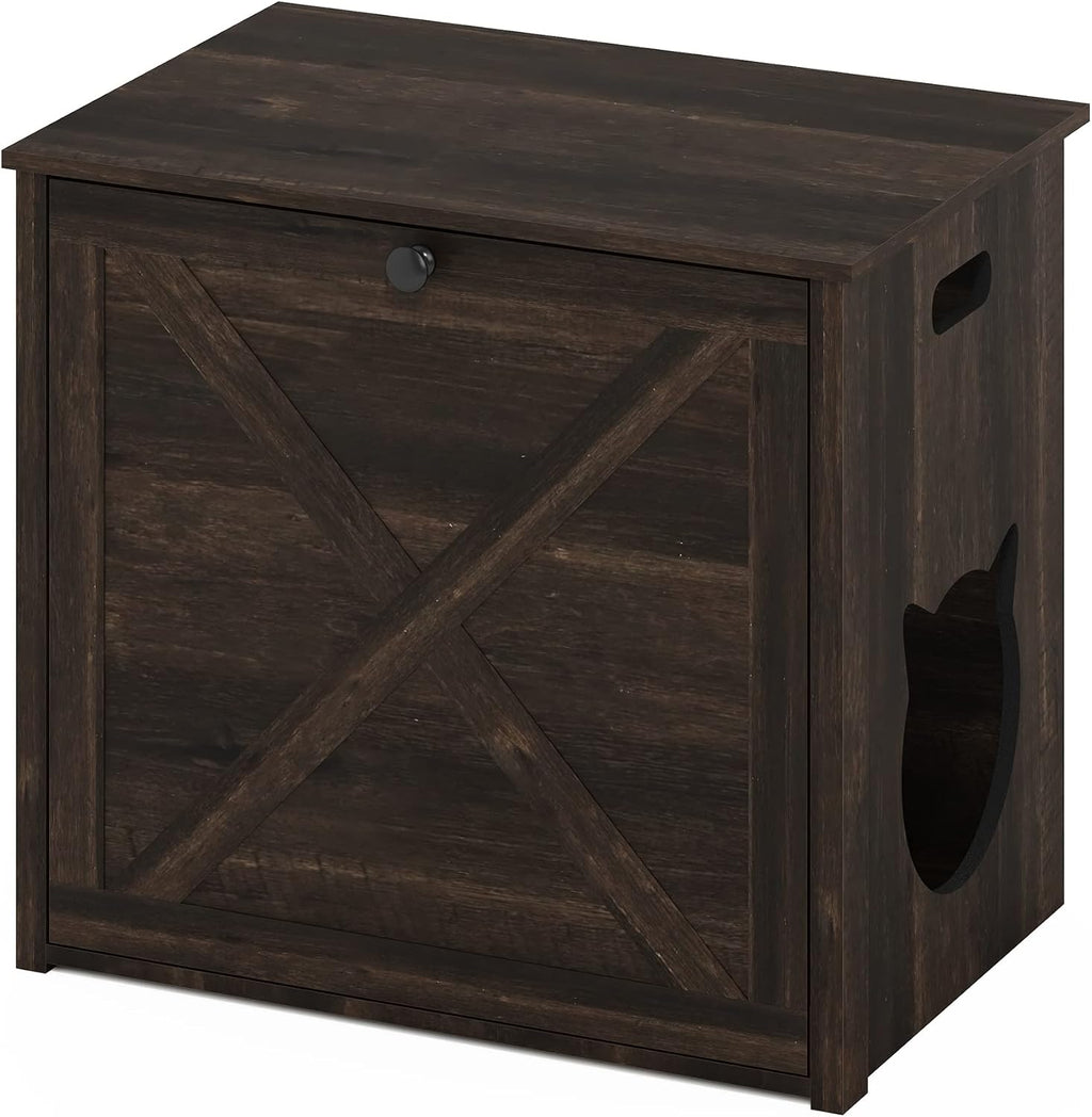 Peli Small Cat Litter Box Enclosure with Single Door, Ebony