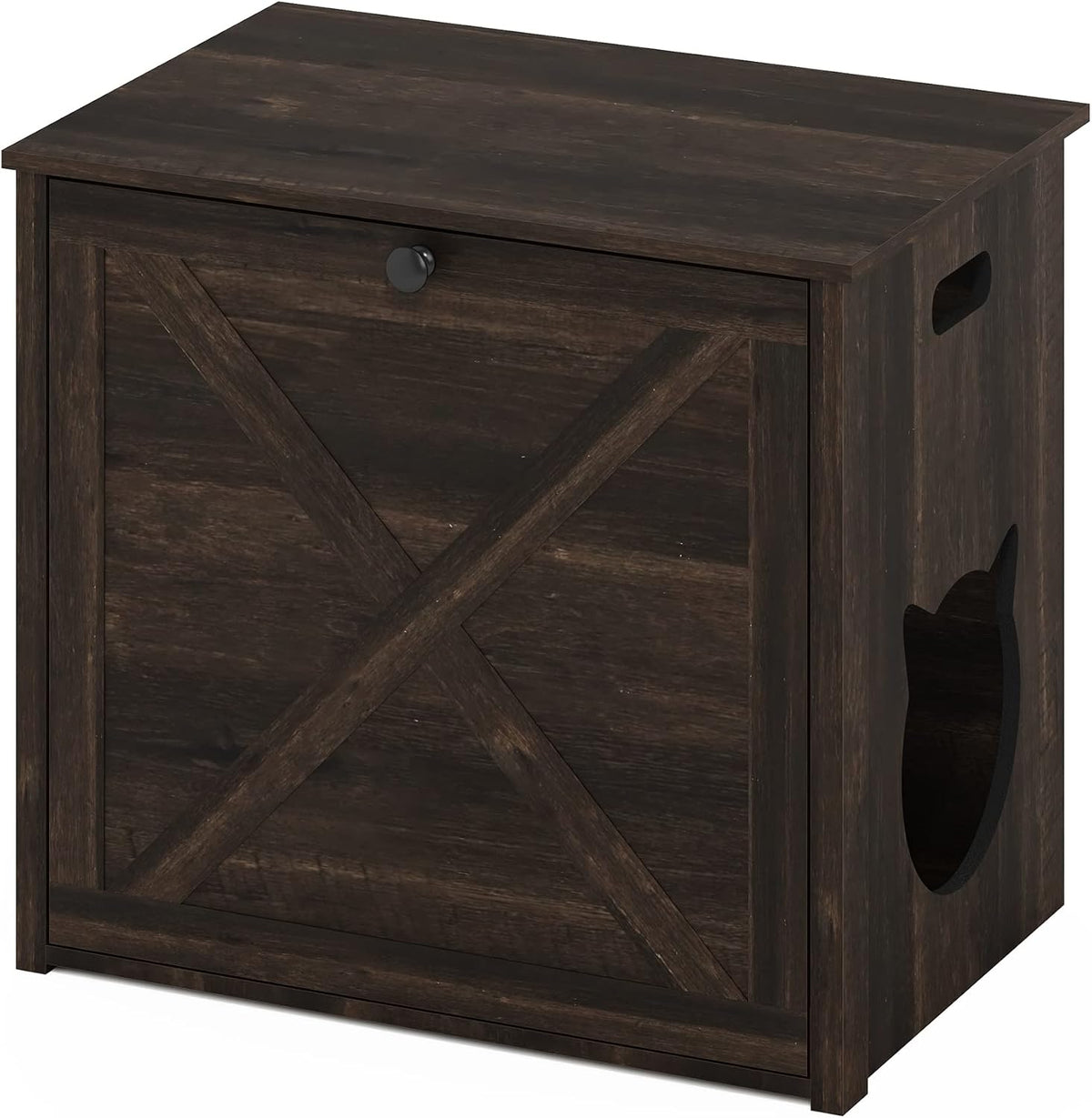 Peli Small Cat Litter Box Enclosure with Single Door, Ebony