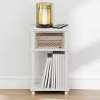 JUST Toolless 3-Tier Night Stand, Open Storage, White