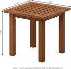 TIOMAN Outdoor Square Patio Table, Natural