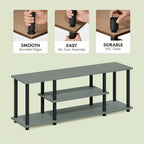 Turn-N-Tube 3-Tier Toolless Assembly TV Stand, Sage Green