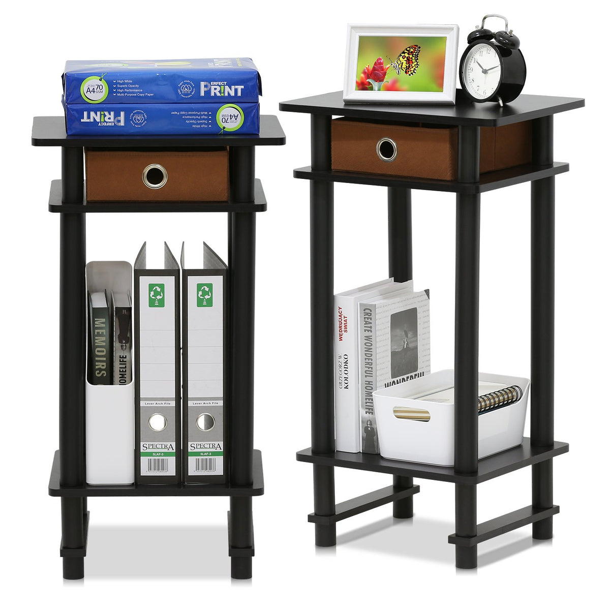 17017 Turn-N-Tube End Table, 1-Pack, Espresso