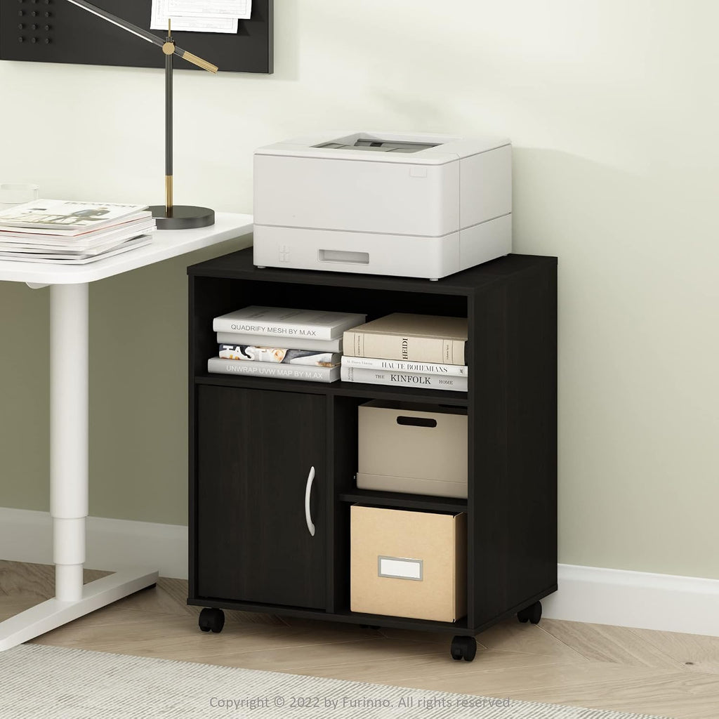ECON 3-Tier Under Desk Printer Stand with Wheels, Espresso