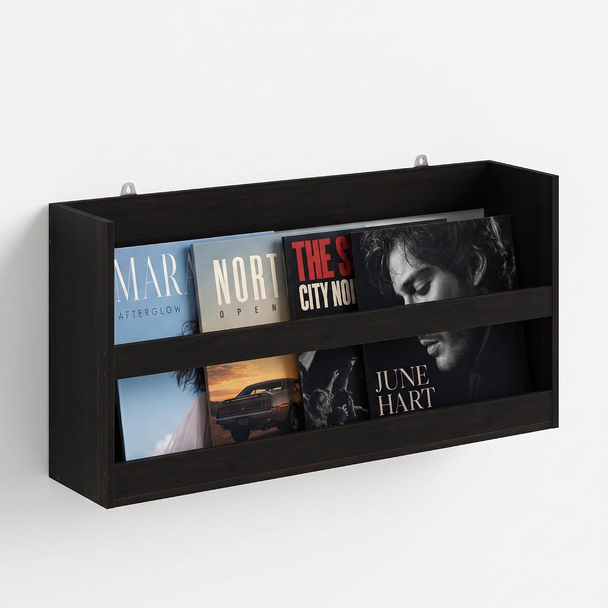Hermite Rectangular Floating Shelves for Wall, Black Espresso