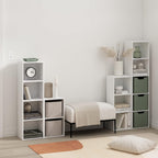 PASIR Book Shelf, 5-Tier Modern Bookshelf, Open Shelves Bookcase 9 x 12 x 52, Easy Assembly, for Living Room, Bedroom, Home Office, White