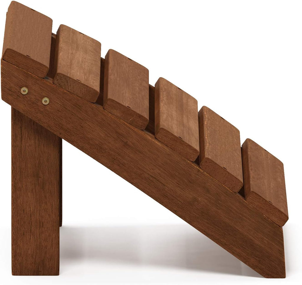 Small Adirondack Outdoor Footstool, Foot Stool, Natural