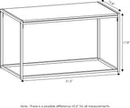 CAMNUS Metal Frame Modern Coffee Table, Americano