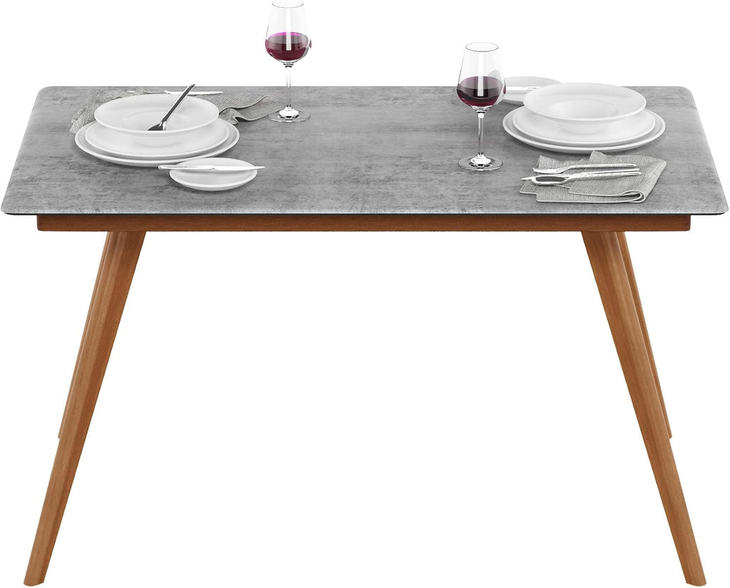 Redang Rectangular Indoor & Outdoor Smart Top Patio Dining Table/Patio Coffee Table/Small Patio Table/Picnic Table, Cement