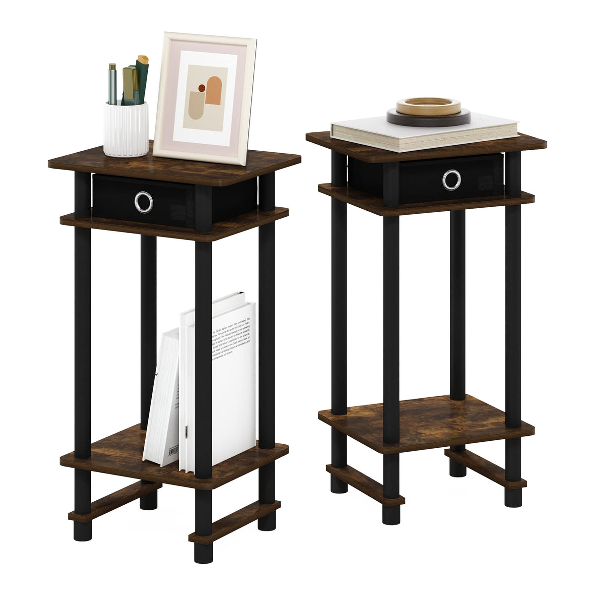 17017 Turn-N-Tube End Table, 1-Pack, Espresso