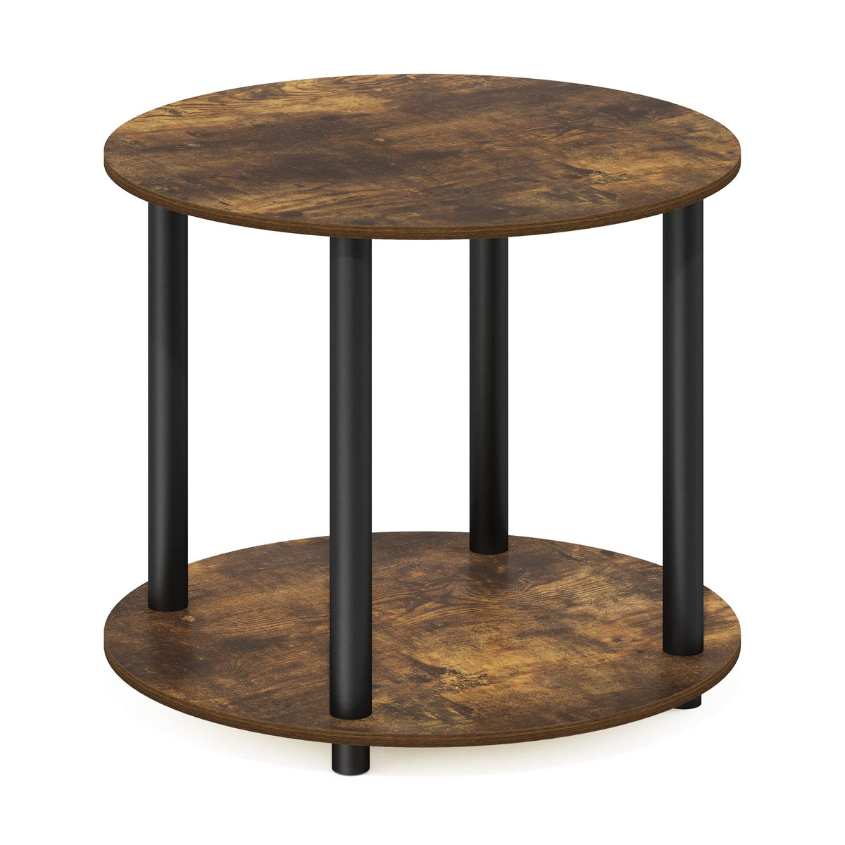 Basic 2-Tier Modern Coffee Table with Open Shelf, White