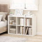 CUBICLE 6-Cube Book Shelf, Extra Thick Frame Bookshelf, White