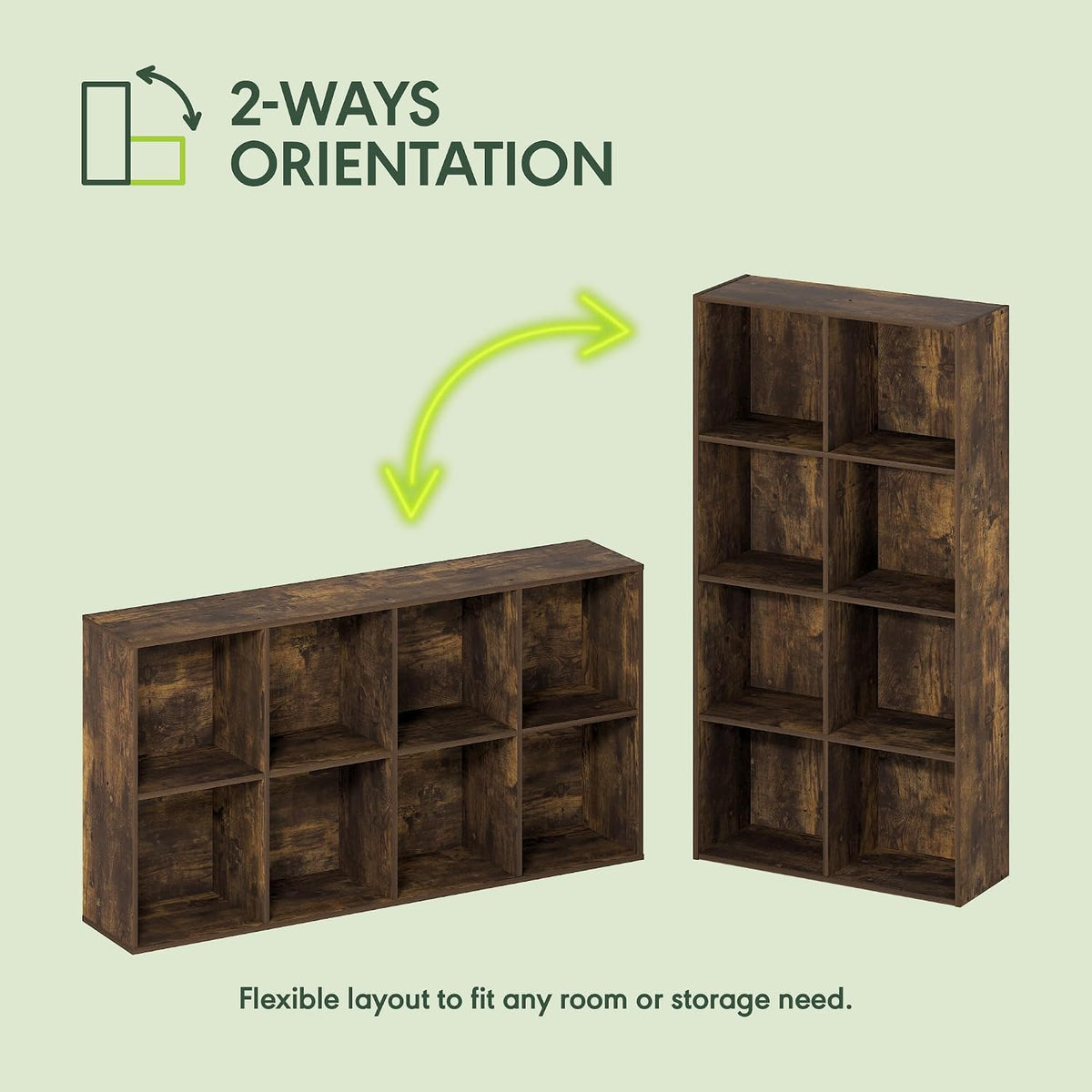 Reed 8-Cube Closet Organizers and Storage, Amber Pine