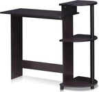 Compact Desk, 28.5" Wide Gaming Desk with Shelves, Computer Desk with Book Shelf, Office Desk for Home Office, Study Room, Dorm, Bedroom, Espresso