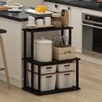 Turn-N-Tube 3-Tier Toolless Kitchen Storage Shelf, Americano/Black