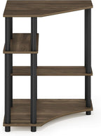 Turn-N-Tube Toolless Corner Baker Racks, Desk, Columbia Walnut