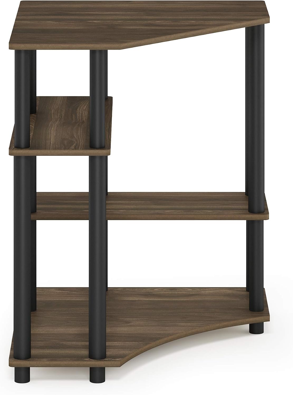 Turn-N-Tube Toolless Corner Baker Racks, Desk, Columbia Walnut