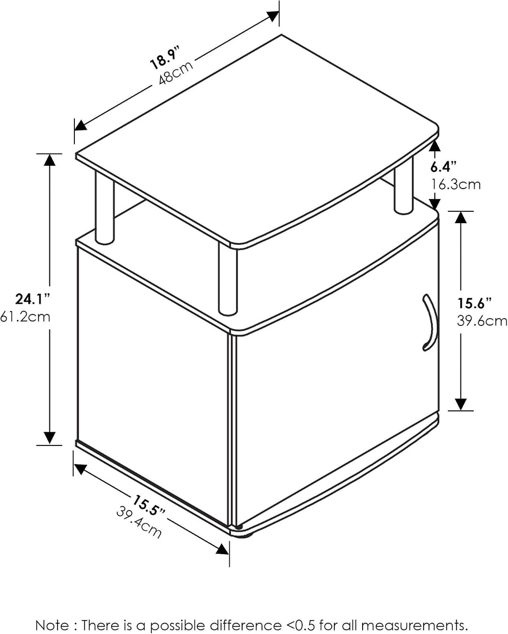 Jaya End Table, One, Black Wood