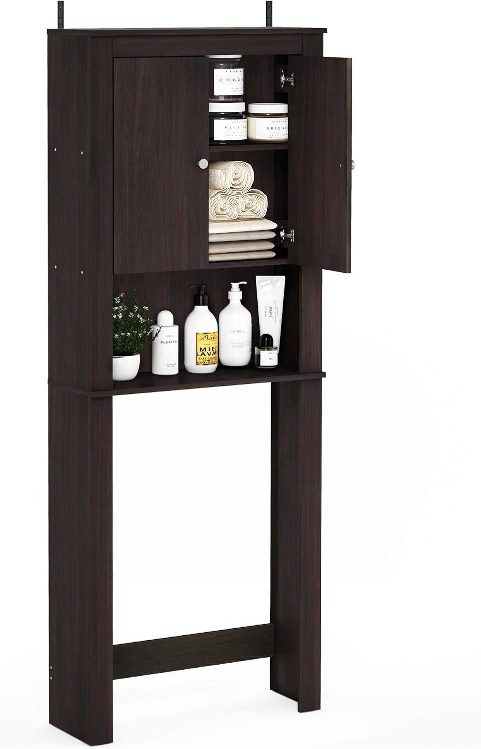 Indo Double Door Bath Cabinet, Espresso