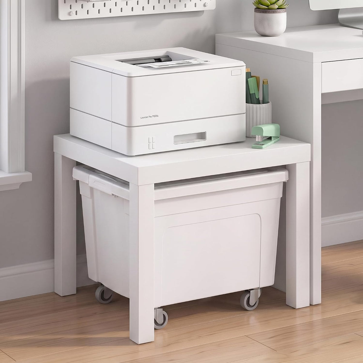 CLASSIC Modern Coffee Table, Printer Stand, White