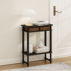 Turn-N-Tube Tall-Wide Hallway Console Table with Bin, Espresso/Brown