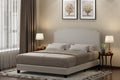 Laval Bed Frame, Twin Size Bedframe with Button Tufted Headboard, Upholstered Bed with Legs, 12pcs Wooden Slat Support, Easy Assembly, for Bedroom, Dorm, Light Grey