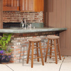 TIOMAN Set of 2 Outdoor Barstool, 23.8" Tall, Natural