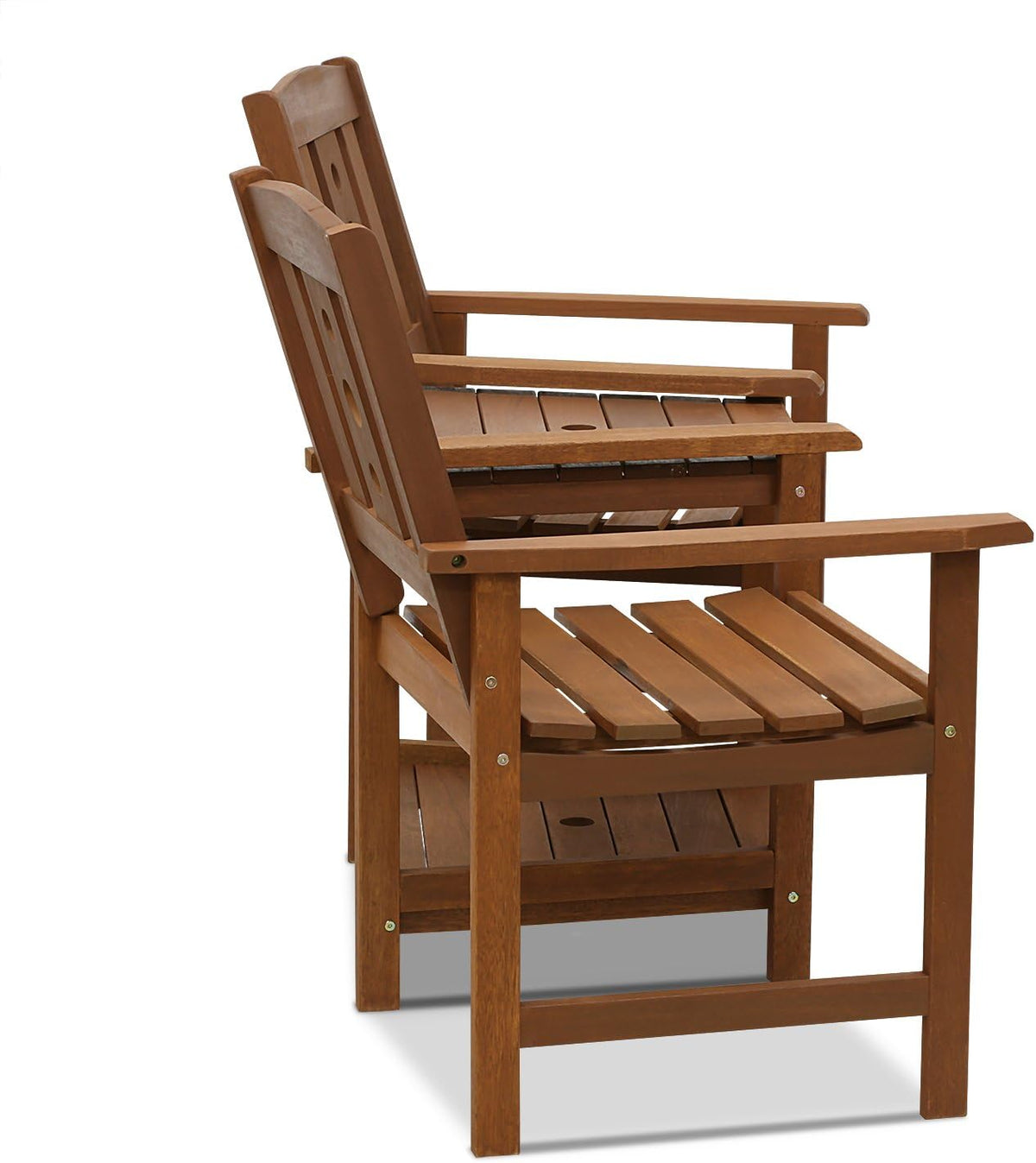 TIOMAN Outdoor Dining Set, Jack & Jill Bistro Set, for Patio, Garden, Porch, Natural