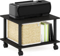 Econ Home Office Under Desk CPU and Printer Stand with Wheels, Espresso/Black