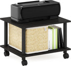 Econ Home Office Under Desk CPU and Printer Stand with Wheels, Espresso/Black
