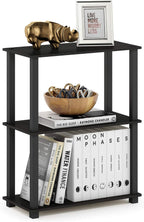 Turn-N-Tube No Tool 3-Tier Storage Shelf, Narrow, French Oak Grey/Black